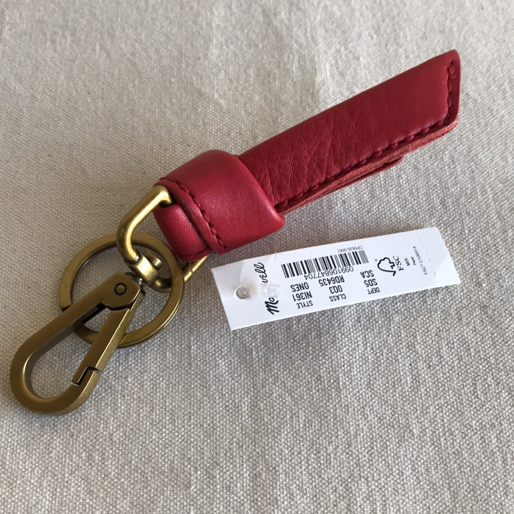 NWT Madewell RED leather THE SYDNEY KEY FOB THE SYDNEY KEY FOB - Picture 5 of 5